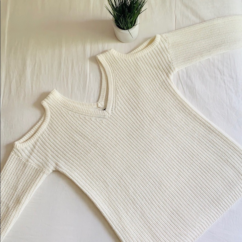 Cold Shoulder Knit Sweater